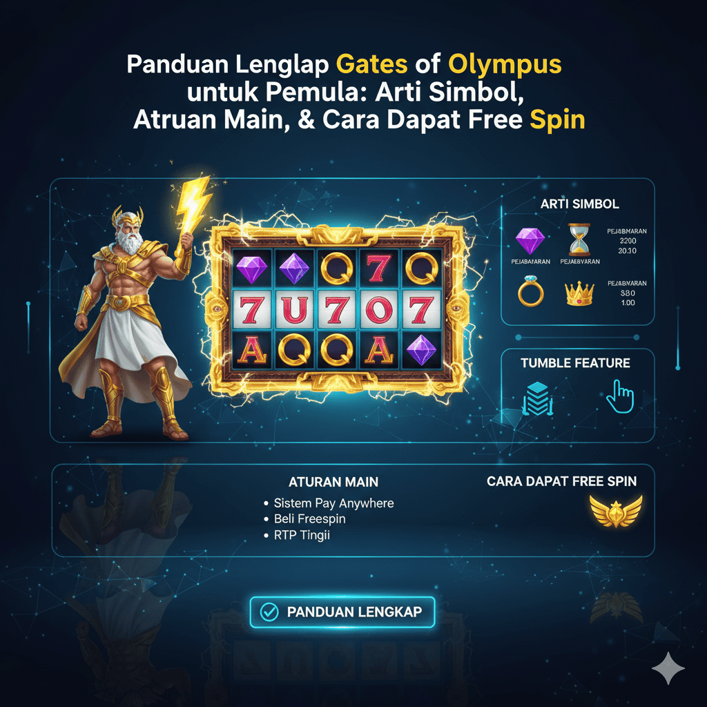 Panduan Lengkap Gates of Olympus untuk Pemula: Arti Simbol, Aturan Main, & Cara Dapat Free Spin