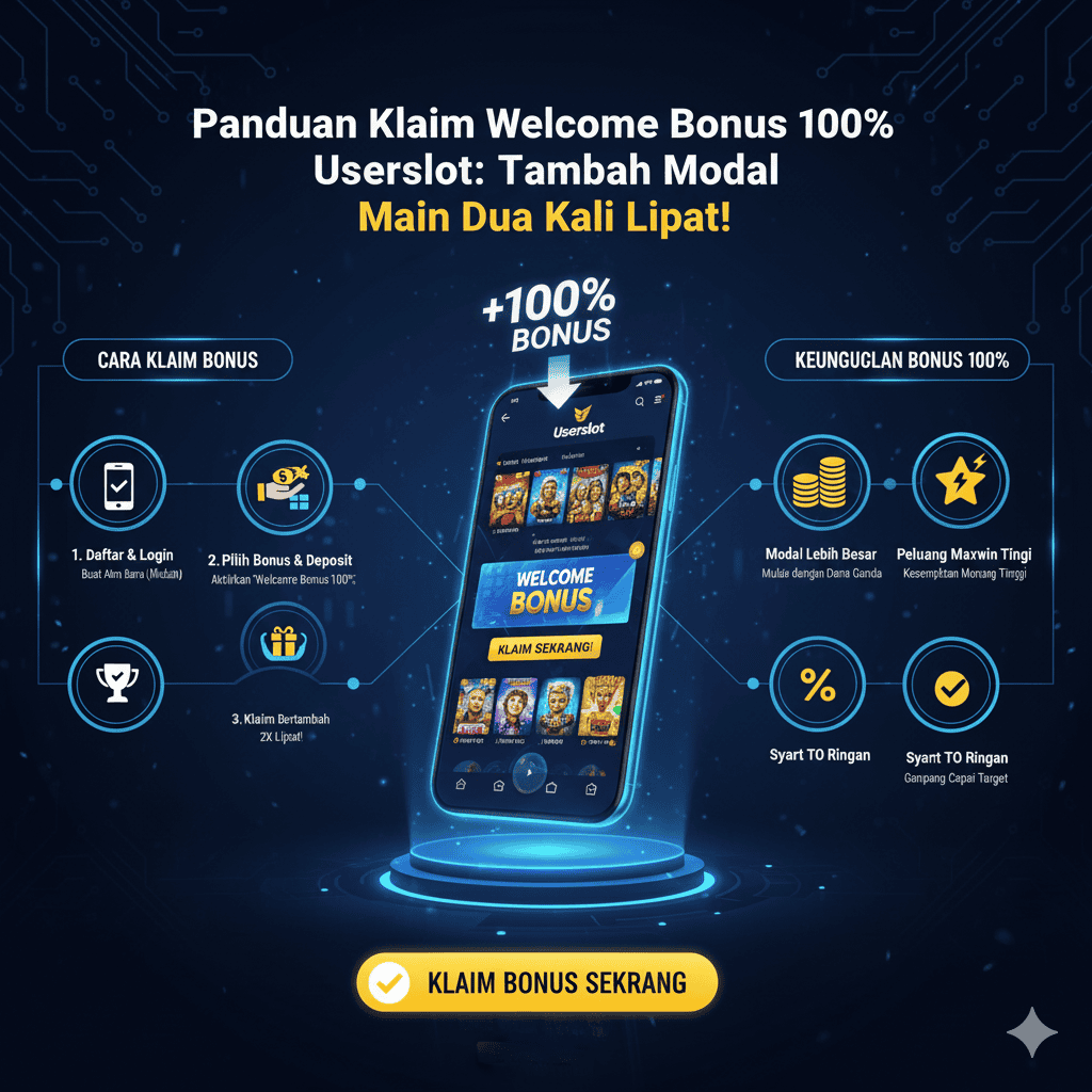 Panduan Klaim Welcome Bonus 100 Userslot: Tambah Modal Main Dua Kali Lipat!